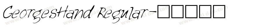 GeorgesHand Regular字体转换